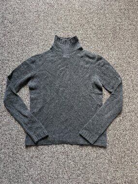 Lorena Antoniazzi Italian Ultra Lightweight Cashmere Gray Turtleneck Sweater 40